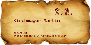 Kirchmayer Martin névjegykártya